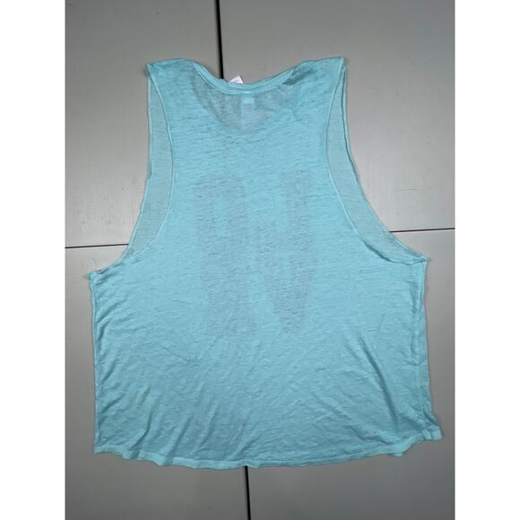 No Boundaries Junior LARGE 11/13 Blue LOVE Heart Print Tank Top Work Out Gym Top - Picture 6 of 6